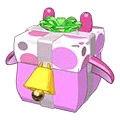 <p>polka dot cow gift box</p>