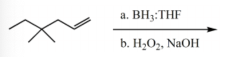 <p>What is the <em>major</em> product for the following reaction?</p>