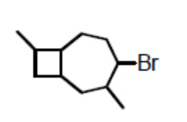 <p>A correct name for the following compound is:</p><p></p><p>4-bromo-3,8-dimethylbicyclo[5.2.2]nonane</p><p></p><p>&nbsp; 3,8-dimethyl-4-bromo-bicyclo[5.2.0]nonane</p><p></p><p>&nbsp; 4-bromo-3,8-dimethylbicyclo[5.2.1]decane</p><p></p><p>&nbsp; 7-bromo-2,6-dimethylbicyclo[5.2.0]nonane</p><p></p><p>&nbsp; 4-bromo-3,8-dimethylbicyclo[5.2.0]nonane</p>