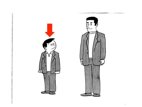 <p>(い-adj) one's height is short</p>