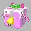 <p>polka dot cow gift box</p>