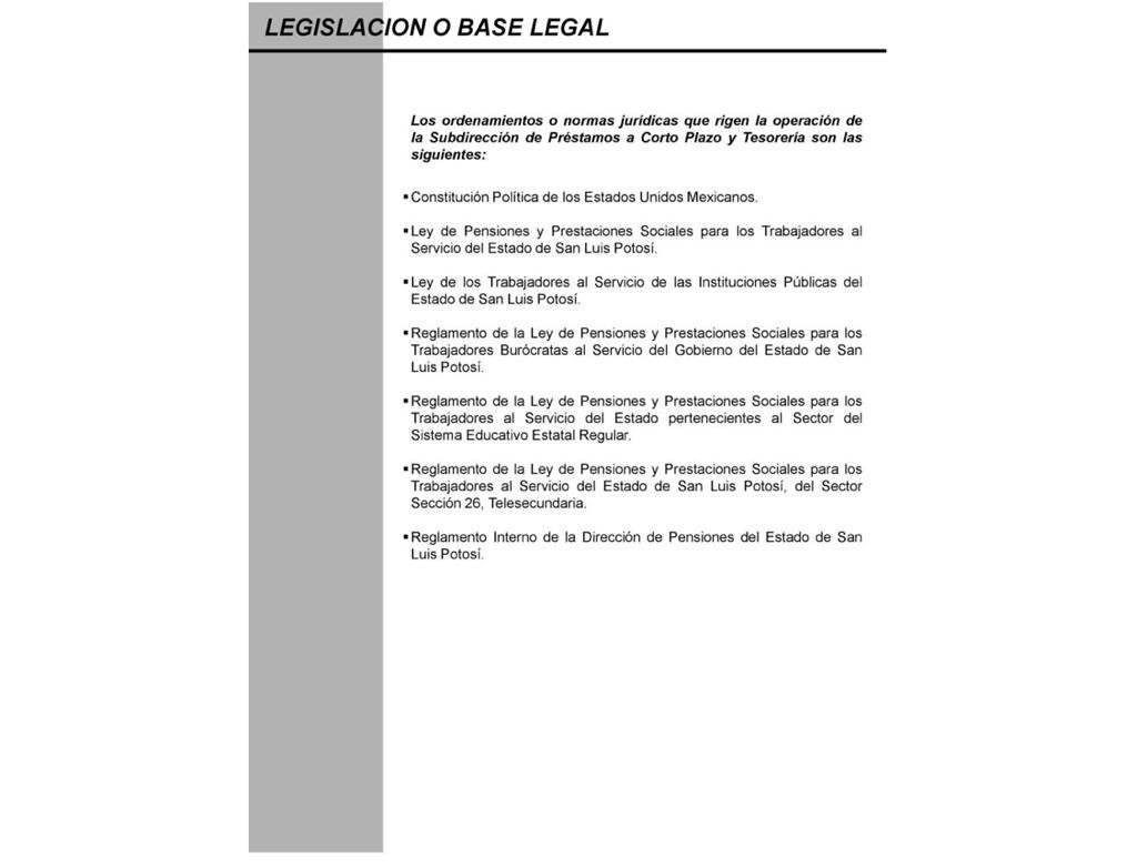 <p>Legislacion o Base Legal - Ricardo Sandoval Aguilar</p>